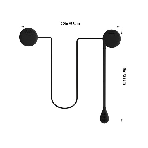 1Conjunto Headset Preto Para Capacete Com Navegação Sem 1