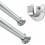 Wall Mounted Bracket for Closet Rod, Easy Installation Closet Pole Socket with Adjustable Height Function, U Shaped Design Stainless Steel Support for 5
