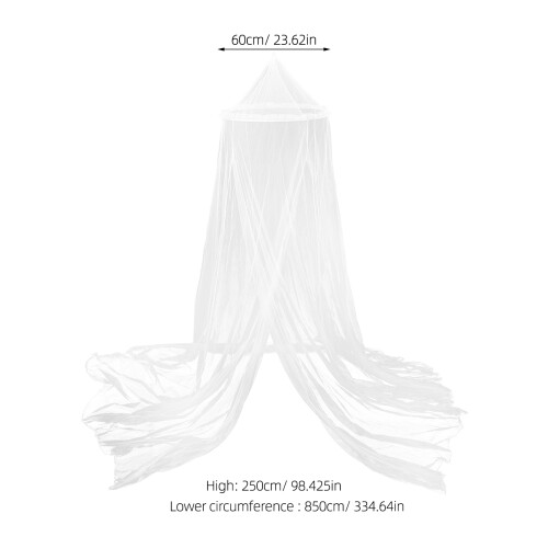 White Cotton Dome Mosquito Net Bed Curtain for Bedroom 2
