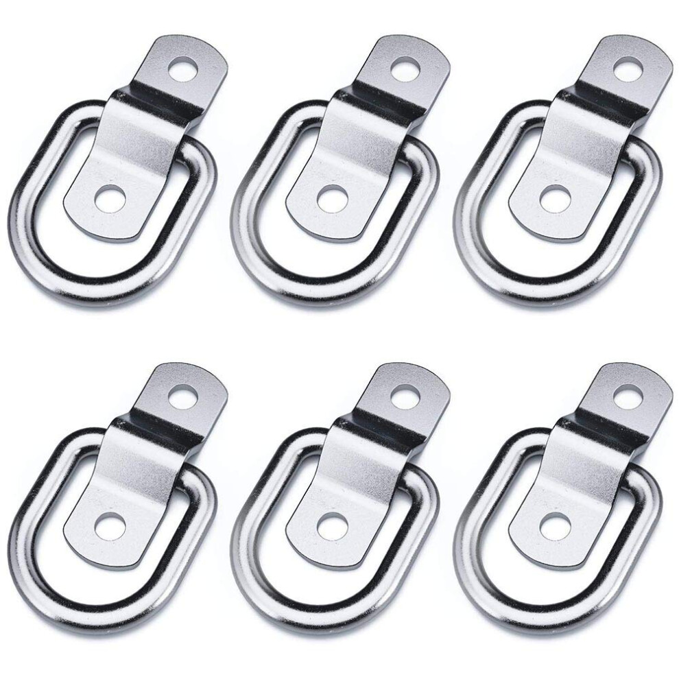Heavy Duty D Rings, Surface Floor Mount Tie Downs Convenient Anchor Points For Straps, D Ring Tie Down Anchor Hooks Sturdy Steel Construction, Anti-Co 9436597637465