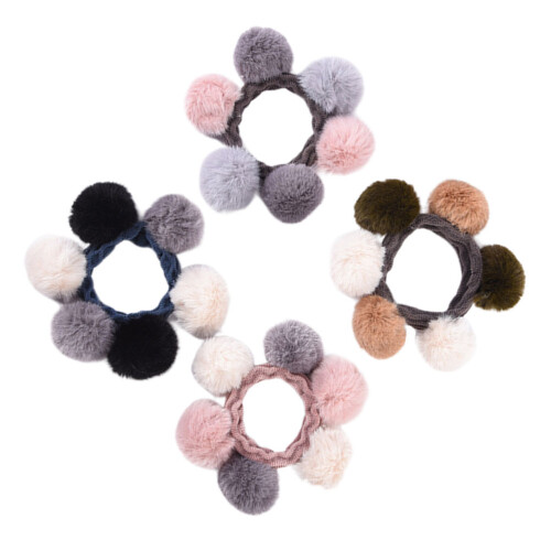 4St Elastische Haarbanden Met , Kleuren, Kinderen