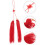 4Pièces Décor Pompon Rouge En Tissu Pour Épée Tai-Chi 3