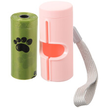 1Jgo De Bolsas Para Excrementos De Perro ABS Portátil Rosa