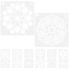 36Ud Plantillas Mandala De Pet Blancas Reutilizables Para Pintura DIY