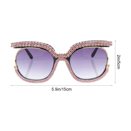 1Paio Occhiali Sole Rosa in Resina Con Per 1
