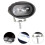 1Ud Oval Negro Para Auto Luz Y 8