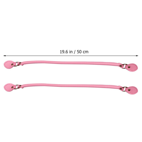 1Par Correa De Cuero Rosa Para Bolsa, Asa Durable Y 2