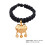 Collar Para Mascotas Negro Con Oro Y Bloqueo 3