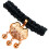 Collar Para Mascotas Negro Con Oro Y Bloqueo 10