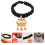 Collar Para Mascotas Negro Con Oro Y Bloqueo 9