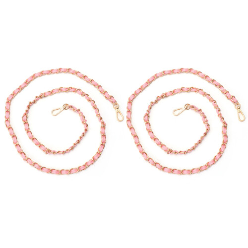 2Ud Desmontables Rosa Para Bolso Trenzada