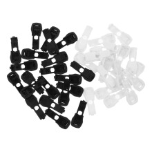 40Ud Puntas De Plástico Para Cordones De Zapatos Con Clips Multicolor