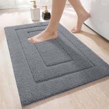 Badrumsmatta, molnliknande mikrofiberbadrumsmatta med halkfri baksida, snabbtorkande ultraabsorberande plyschtextur för badrumsgolv, tvättstuga,