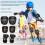 1Ensemble Protections Coudes Genoux Noir Mesh Pour Patinage 3