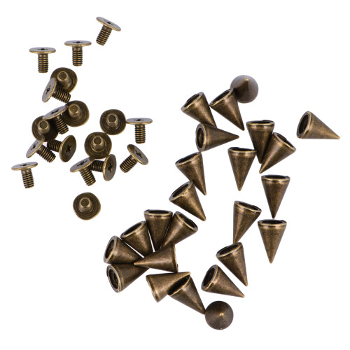 100Ensemble Studs Clous Cônes À Vis Bronze Pour Sacs Chaussures DIY