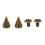 100Ensemble Studs Clous Cônes À Vis Bronze Pour Sacs Chaussures DIY 3