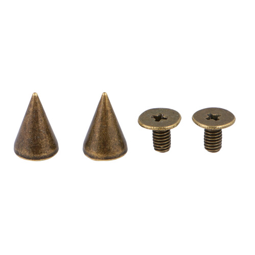 100Ensemble Studs Clous Cônes À Vis Bronze Pour Sacs Chaussures DIY 2