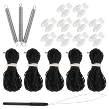1Jgo Kit Ajuste Y Reparación Toldo Rv Plástico Negro Resistente