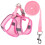 1Conjunto Peitoral Para De Cão Com Rosa Confortável 8