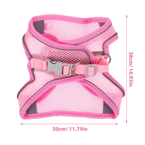 1Conjunto Peitoral Para De Cão Com Rosa Confortável 2