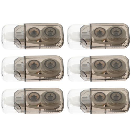 6Pièces Ruban Correcteur Portable Noir Accessoire Indispensable 2