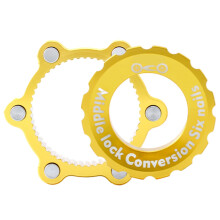 Centerlock Adapter to 6 Bolts Brake Disc Hub Spacer 6 Pin Adapter for Mountain Bike Dirt Bike gold