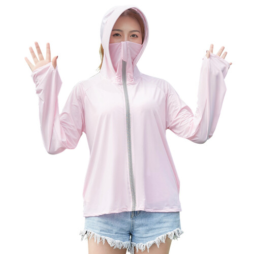1Ud Capa Bloqueadora Solar Rosa Para Mujer Protección Completa