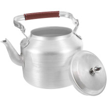 Hervidor Portátil De Aluminio Con Asa Y Café En Casa