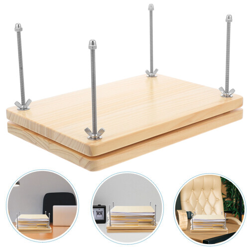 Presse-Livres Bois Beige Pour Art Et Conservation 2