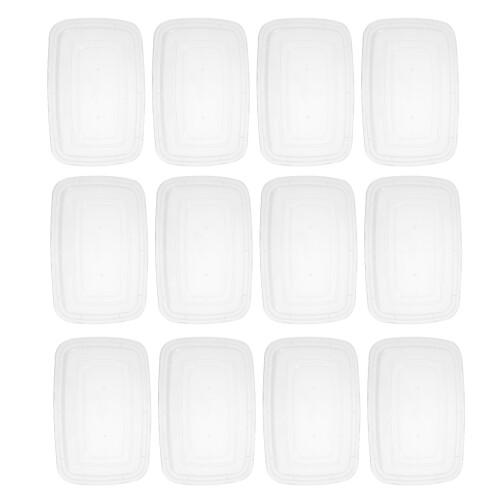 30Pièces Boîtes Bento PP Noires, Conteneurs Repas À 2