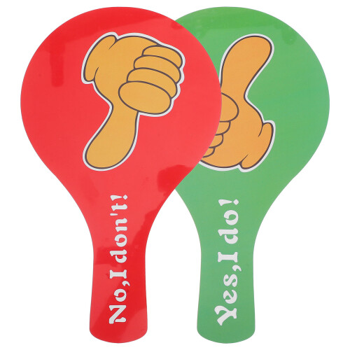 2Pièces Panneaux Voting Plastique Multicolores Double Face Pour Classe