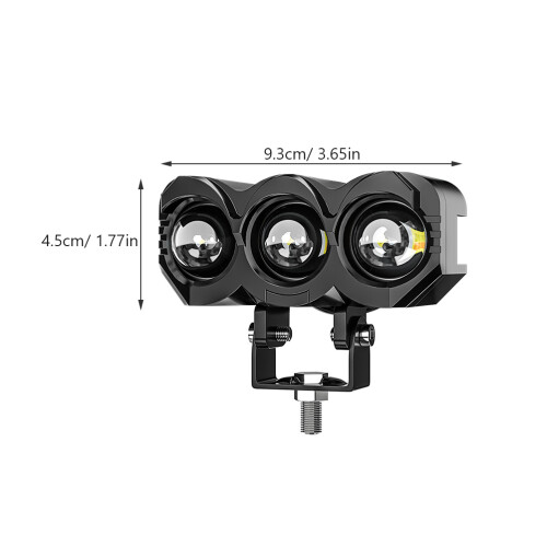 1Paire Phare Noir Pièce Aluminium Conduite 2