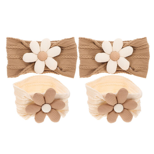 4St Nylon Baby Haarband Met En Rekbaar