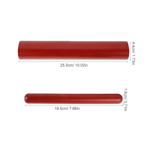1Paire Instruments Percussion Bois Artisanaux Marron Pour Enfants 1