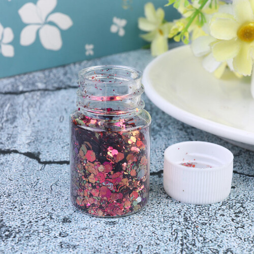 1Ensemble Décorations DIY Paillettes Plastique Rose Pour 2