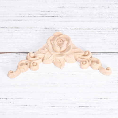 2Pièces Ornement Angle Sculpté Beige Pour Armoires 2