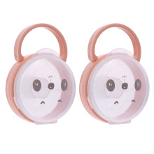 2Pièces Boîte Bébé Rose PP Transport Facile Sécurisée