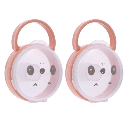 2Pièces Boîte Bébé Rose PP Transport Facile Sécurisée