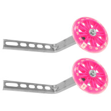 1Ensemble Roues Auxiliaires Rose En Aluminium Pour Apprentissage