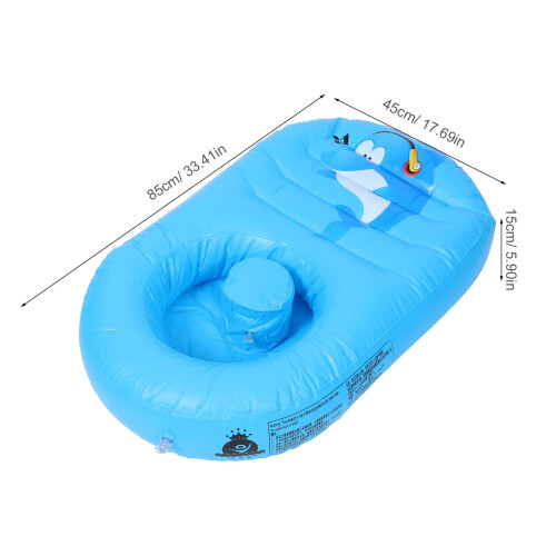 Inflatable Infant Bathtub Sky-Blue Plastic Multipurpose Baby Pool 1