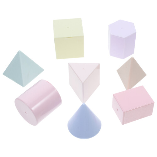 8Pièces Formes 3D Translucides En Plastique Pour Classe