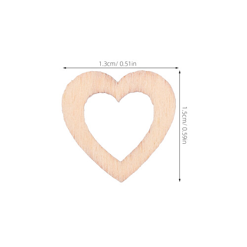 500Pièces Coeurs upés Naturel Beige Pour Table 1