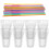 100Pièces Sachets Pet Multi-Couleurs Plisables Pailles 2
