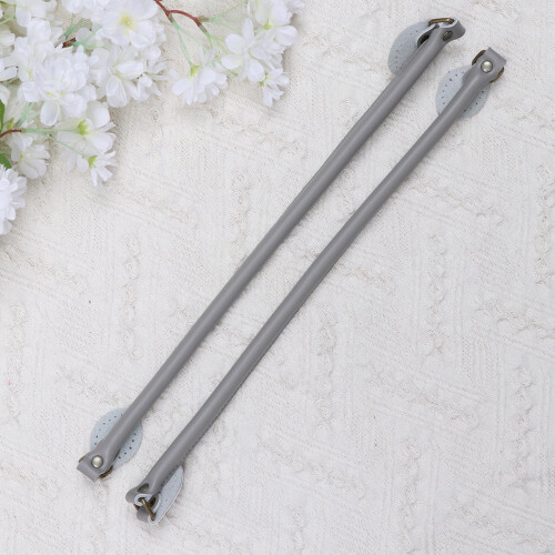 1Pair Grey Genuine Bag Handle Thickened Handbag Belt DIY Strap 1