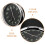 Black Small Car Clock Metal Night Glow Auto Stick on Mini Quartz 8
