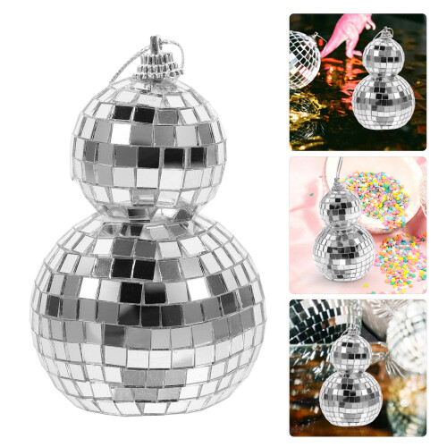 Boule Décorative Suspendue Argentée En Miroir Pour Soirée Dance 2
