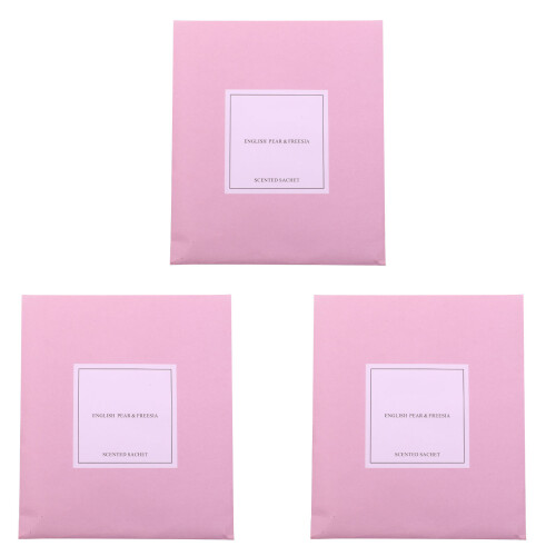 3Pz Sachets Profumati in Perlite Rosa Per Armadio, Cassetti E Auto