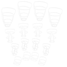 20Pcs Portable Nets White Plastic Bottle Covers