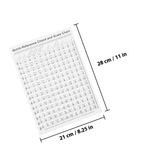 Poster Accordi Arpa Bianco Carta Resistente Per 1