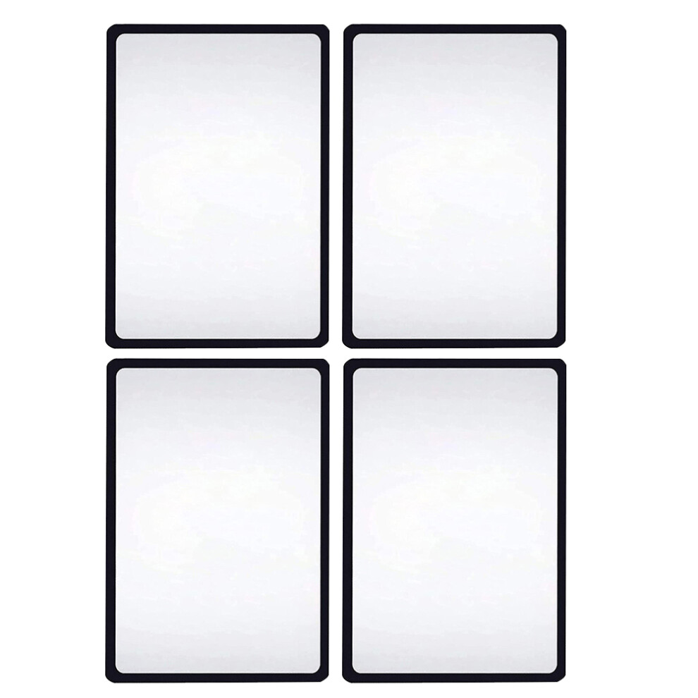 Totority 4Pcs Transparent Pvc 3X Handheld Magnifying Glass For Reading Use